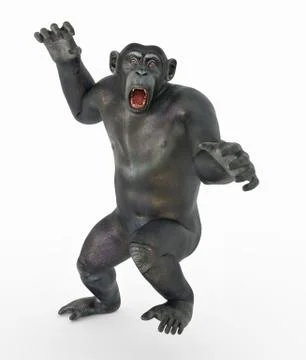 Chimpanzee attack Illustrazione stock