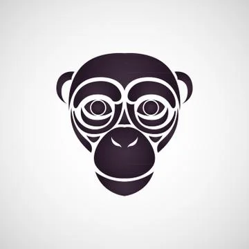 Chimpanzee logo vector Stock Illustration