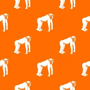 Chimpanzee pattern seamless Illustrazione stock