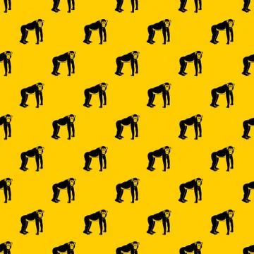 Chimpanzee pattern vector Illustrazione stock