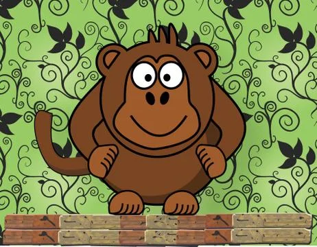 Chimpanzee's smile Stock Illustration