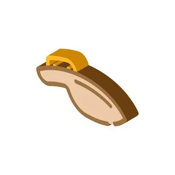 Chin rest glyph icon vector illustration color Illustrazione stock