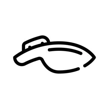 Chin rest line icon vector illustration black Stockillustratie