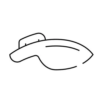 Chin rest line icon vector illustration black 스톡 일러스트