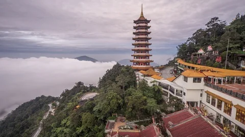 Chin Swee Temple time lapse footage Stock Footage 78926447