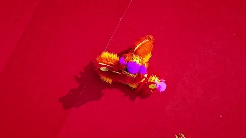 China 1th 2024: Dragon Dance  national intangible cultural heritage performance Stock Footage 324812920