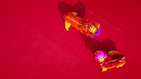 China 1th 2024: Dragon Dance  national intangible cultural heritage performance Stock Footage 324812958