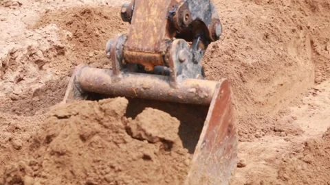 China 2023: Close-up, excavator construction work Stock Footage 249500623