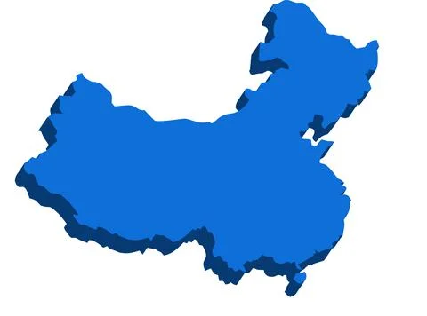China- 3D map country Stock Illustration