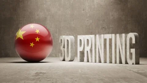 China.  3d Printing Concept Stock Illustration