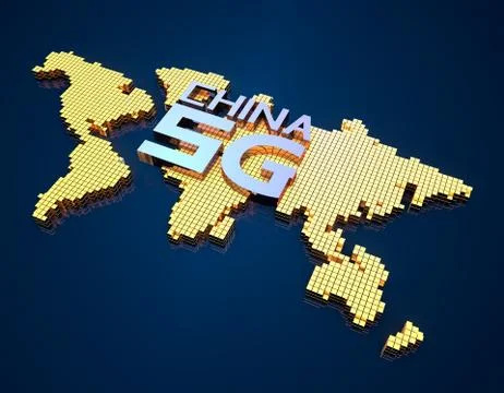 China 5G covers the world Stock Illustration