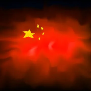 China abstract flag creative background, celebration design new year january 25 Stock Illustration