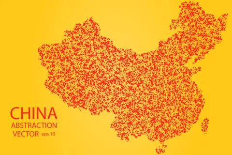 China abstract map consisting of circles. High-tech network. Vector eps 10. イラスト素材