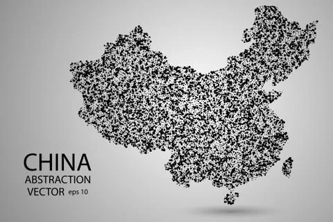 China abstract map consisting of circles. High-tech network. Vector eps 10. Stock Illustration