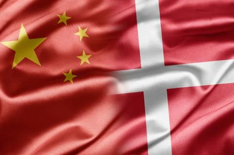 China and denmark Stock Illustration