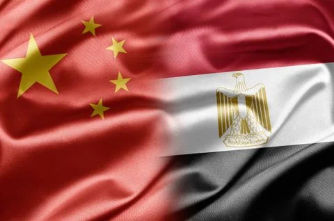 China and egypt Illustrazione stock