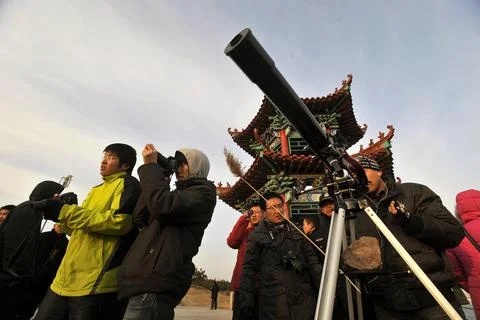 China Annular Solar Eclipse - Jan 2010 Stock Photos