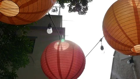 China Ball Lanterns Stock Footage 123981310