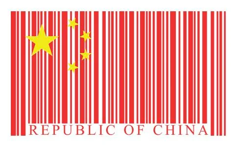 China barcode flag, vector Stock Illustration