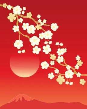 China blossom background Stock Illustration