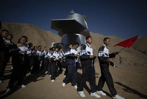 China C-Space Project Mars Simulation Base opens, Jinchang - 17 Apr 2019 Stock Photos