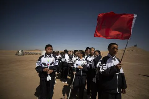 China C-Space Project Mars Simulation Base opens, Jinchang - 17 Apr 2019 Stock Photos