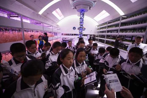 China C-Space Project Mars Simulation Base opens, Jinchang - 17 Apr 2019 Stock Photos