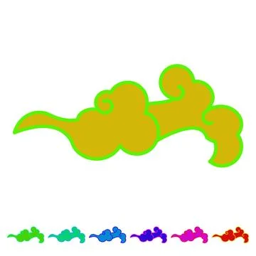 China chinese cloud cartoon vector graphic Stock Illustration