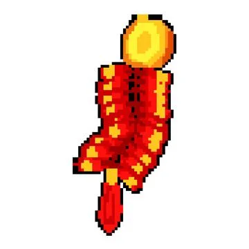 China chinese firecracker pixel art vector illustration Stock Illustration