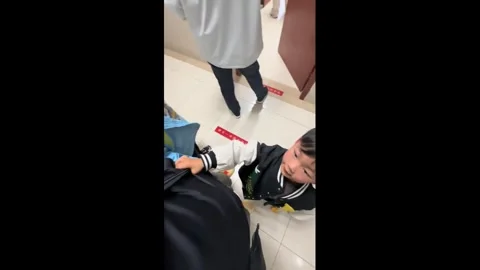 China: Chinese kid pulls strangers clothes after mistaking him for dad a... Stock Footage 321110708