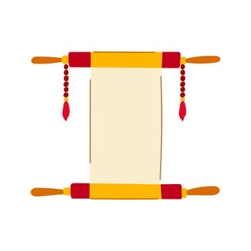 China chinese scroll cartoon vector illustration Illustrazione stock