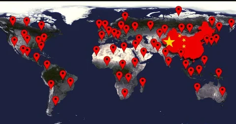 China Coronavirus World Map Stock Footage 125266189