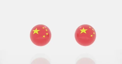 China countries flag symbol Stock Footage 184828614