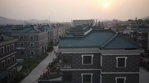 China country side by train Video stock 23818352
