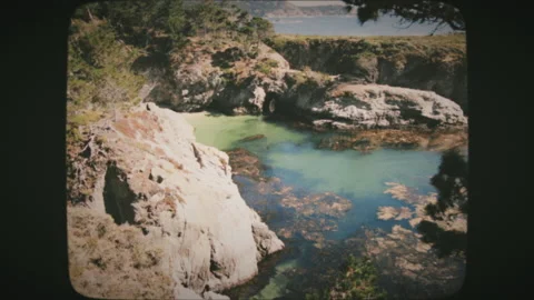 China Cove Beach at Point Lobos State Natural Reserve, California, United Sta Stock Footage 136731902