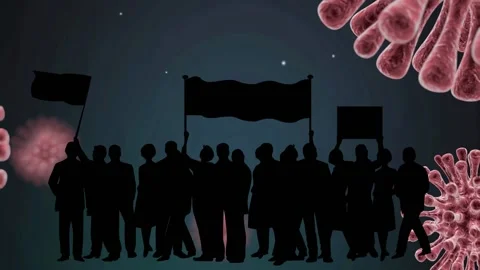 China covid zero, lockdown protests. Coronavirus danger and civil protest Stock Footage 225325180