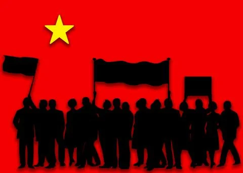 China covid zero, lockdown protests. Coronavirus danger and civil protest Stock Illustration