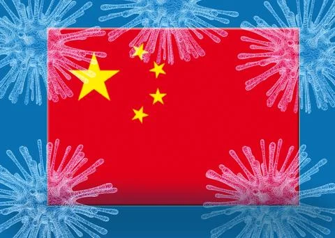 China covid zero, lockdown protests. Coronavirus danger and civil protest Stock Illustration