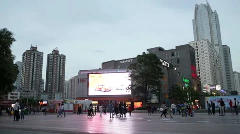 China crowded square timelapse Stock Footage 66245059
