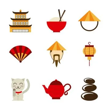 China design over white background, vector illustration Stock Illustration
