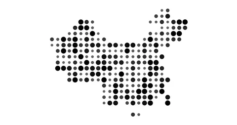 China Dotscape Generative Design Art 스톡 동영상 312356816