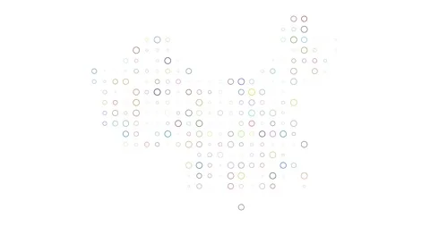China Dotscape Generative Design Art 스톡 동영상 312357055