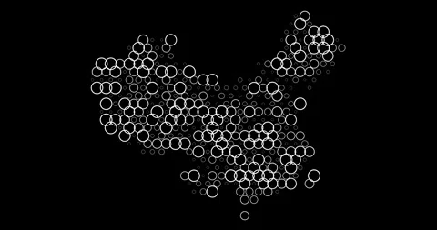 China Dotscape Generative Design Art 스톡 동영상 312357149