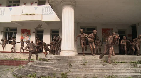 China Earthquake Statues Stock Footage 32497906