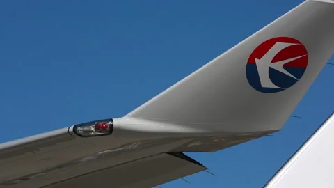 China Eastern Airline Arriving at Gate Stock Footage 219374423