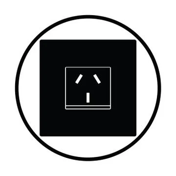 China electrical socket icon Stock Illustration