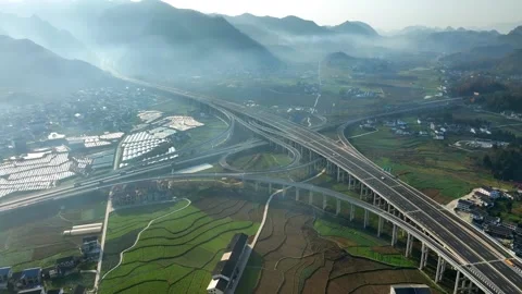 China Expressway Aerial Compilation 4K Vidéo 337231844