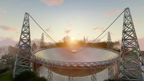 China Eye Fast Sky Eye 500-meter Aperture Spherical Radio Telescope Stockbeeldmateriaal 288175307