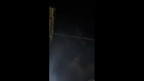 China: Firecracker shoots into sky before exploding in midair in Guangdon... 스톡 동영상 329238346