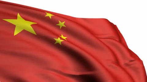 China Flag 1 Stock Footage 25069728
